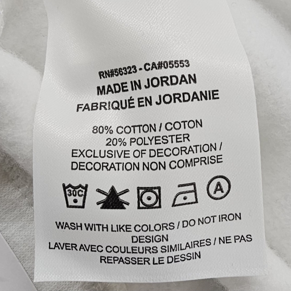 NWT Nike Air Jordan Fleece Joggers Mens Size 2XL White Orange Jumpman Drawstring - Picture 10 of 13